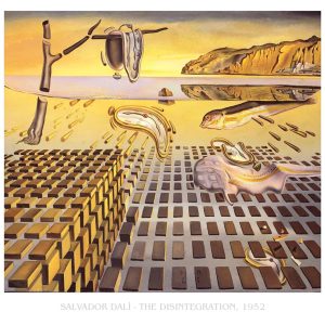 Kunstdruk Salvador Dali - La Desintegration de la Persistance de la Memoire 80x60cm