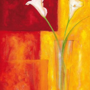 Kunstdruk Günter Gohn - Callas auf warmem Rot 50x60cm