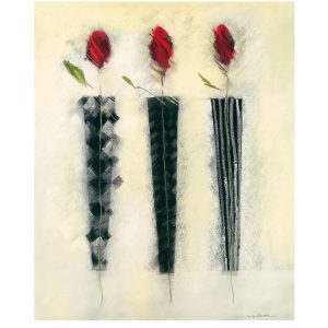 Kunstdruk Marilyn Robertson - Rot und Schwarz II 50x60cm