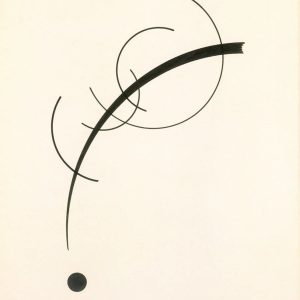 Kunstdruk Wassily Kandinsky - Freie Kurve auf den Punkt 50x70cm