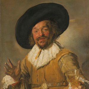 Frans hals, De vrolijke drinker 80x100cm, Rijksmuseum, premium print, print op canvas, oude meester