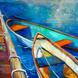 Afbeelding op acrylglas - Aangemeerd, print op acrylglas
