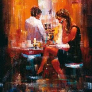 Kunstdruk Madjid - Bar Scene II 50x100cm