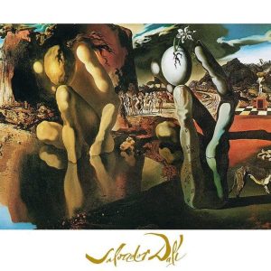 Kunstdruk Salvador Dali - La metamorfosi di narciso 80x60cm