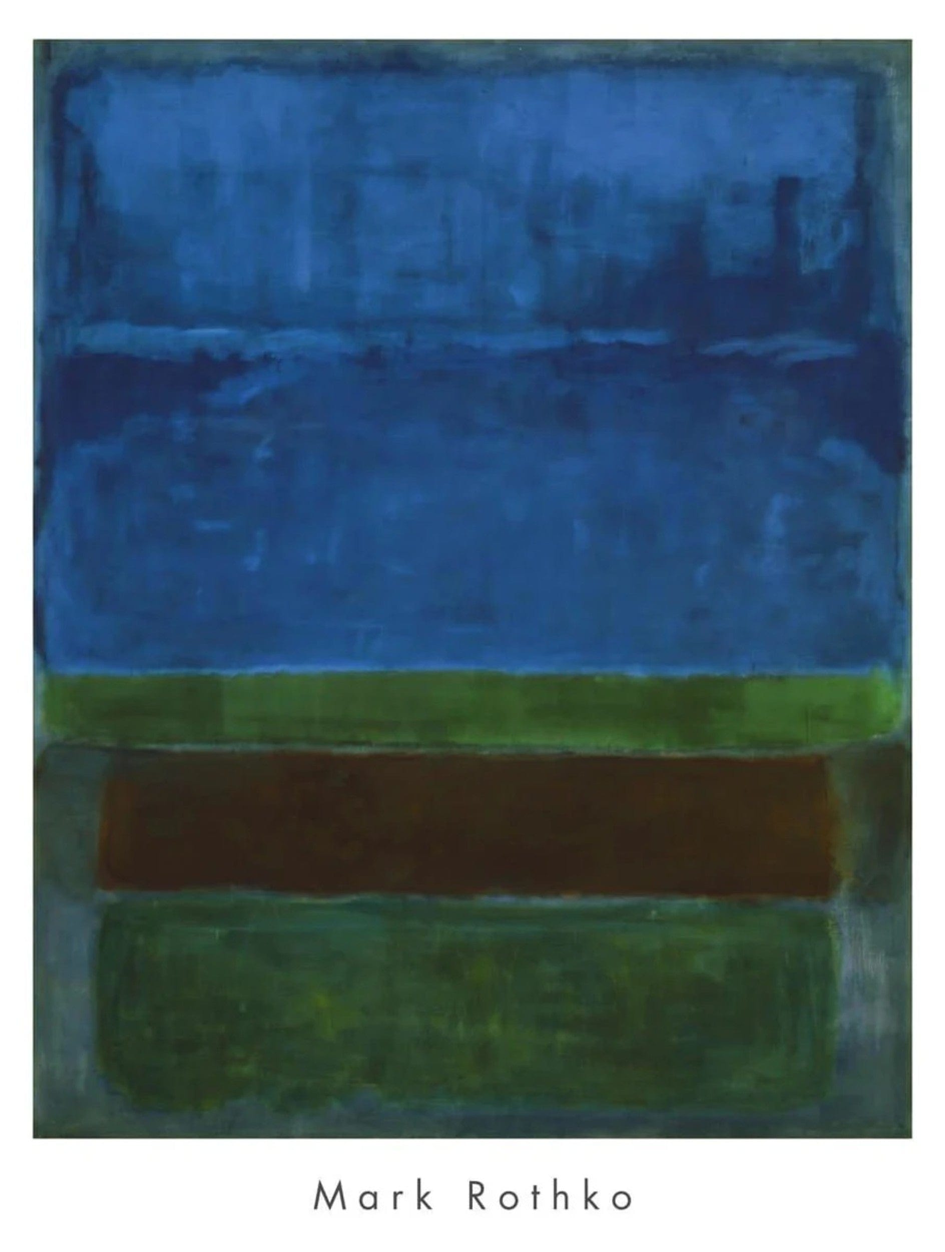 Kunstdruk Mark Rothko Blue, Green and Brown 71x94cm 1 Kunstdruk Mark Rothko Blue, Green and Brown 71x94cm