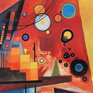 Kunstdruk Wassily Kandinsky - Schweres Rot 60x80cm