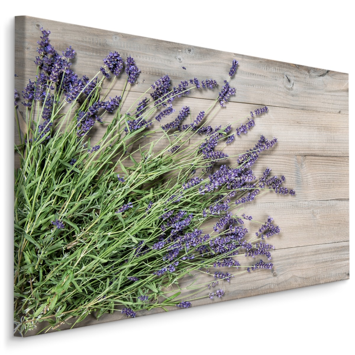 Schilderij - Lavendel op rustiek hout (print op canvas), premium print 1 Schilderij - Lavendel op rustiek hout (print op canvas), premium print