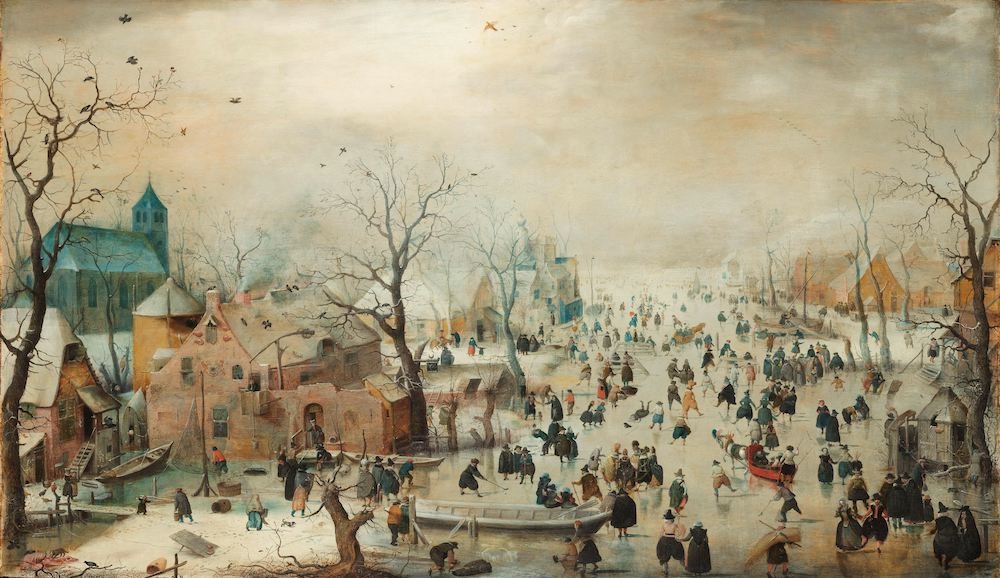 Hendrick Avercamp - Winterlandschap met schaatsers , Rijksmuseum, print op canvas, premium print 120x70cm 1 Hendrick Avercamp - Winterlandschap met schaatsers , Rijksmuseum, print op canvas, premium print 120x70cm
