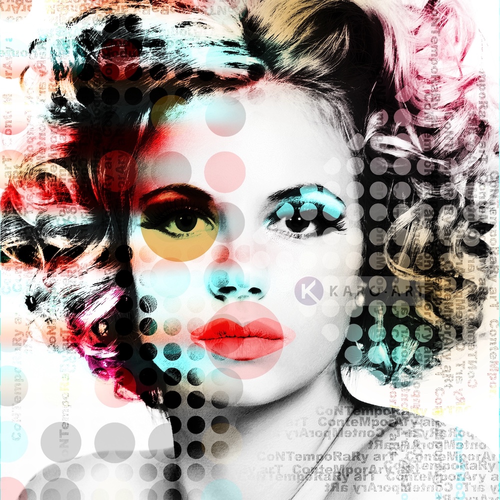 Afbeelding op acrylglas - Moderne vrouw, print op acrylglas, multikleur 1 Afbeelding op acrylglas - Moderne vrouw, print op acrylglas, multikleur