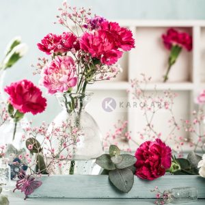Schilderij , Roze Anjers , Multikleur , 3 maten , Premium print