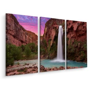 Schilderij - Havasupai waterval, USA, 3 luik, premium print