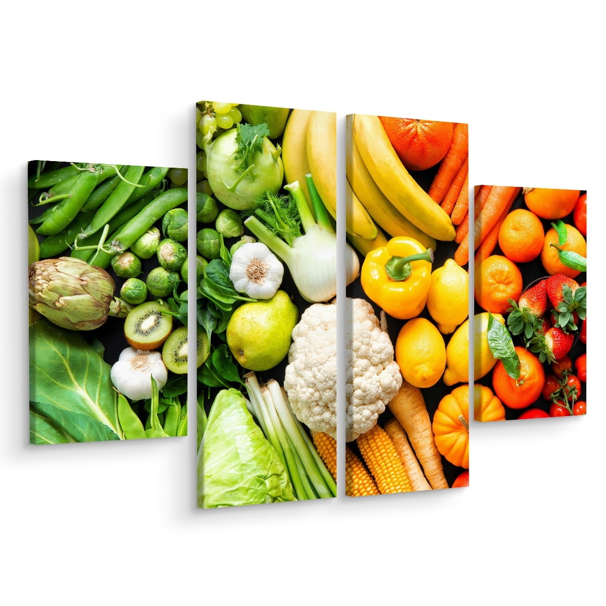 Multipart Canvas print Fruits and vegetables in rainbow colors Canvas 80x60 cm (2x 20x60 cm + 2x 20x40 cm) LBS-2982-C80-60_2X20-60_2X20-40 1 Multipart Canvas print Fruits and vegetables in rainbow colors Canvas 80x60 cm (2x 20x60 cm + 2x 20x40 cm) LBS-2982-C80-60_2X20-60_2X20-40