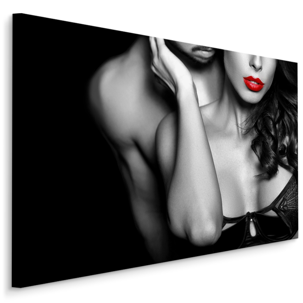 Schilderij - Omhelzende koppel, zwart-wit, 4 maten, premium print 1 Schilderij - Omhelzende koppel, zwart-wit, 4 maten, premium print