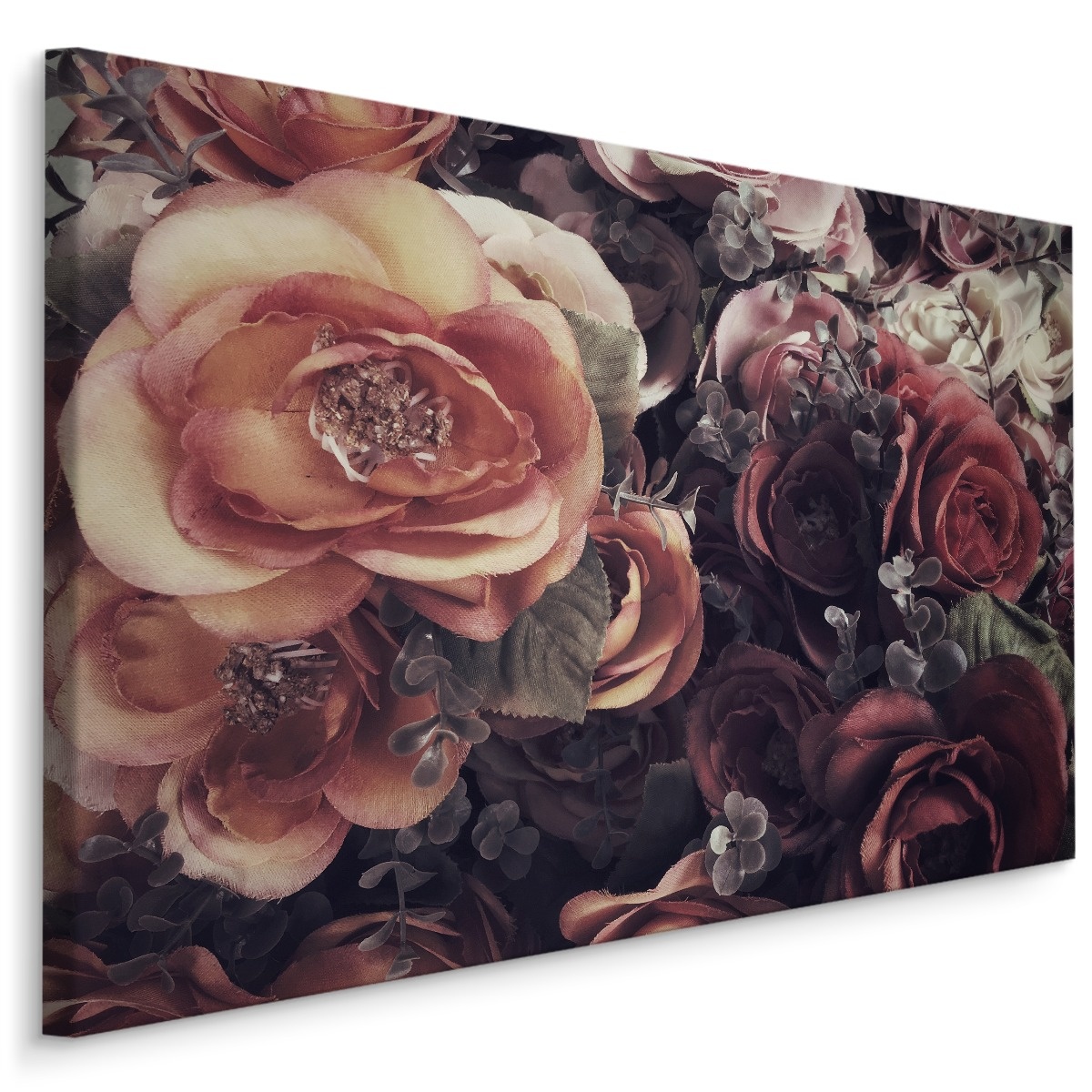 Schilderij - Vintage Rozen, multi-gekleurd, 4 maten, wanddecoratie 1 Schilderij - Vintage Rozen, multi-gekleurd, 4 maten, wanddecoratie