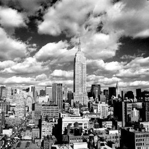 Kunstdruk Henri Silberman - Sky over Manhatten 80x60cm
