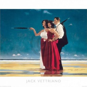 Top 30 meest verkochte schilderijen, populaire kunst 10 Kunstdruk Jack Vettriano - The Missing Man I 50x40cm