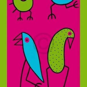 Kunstdruk Birdman Hans Lan - We are just fine 35x100cm