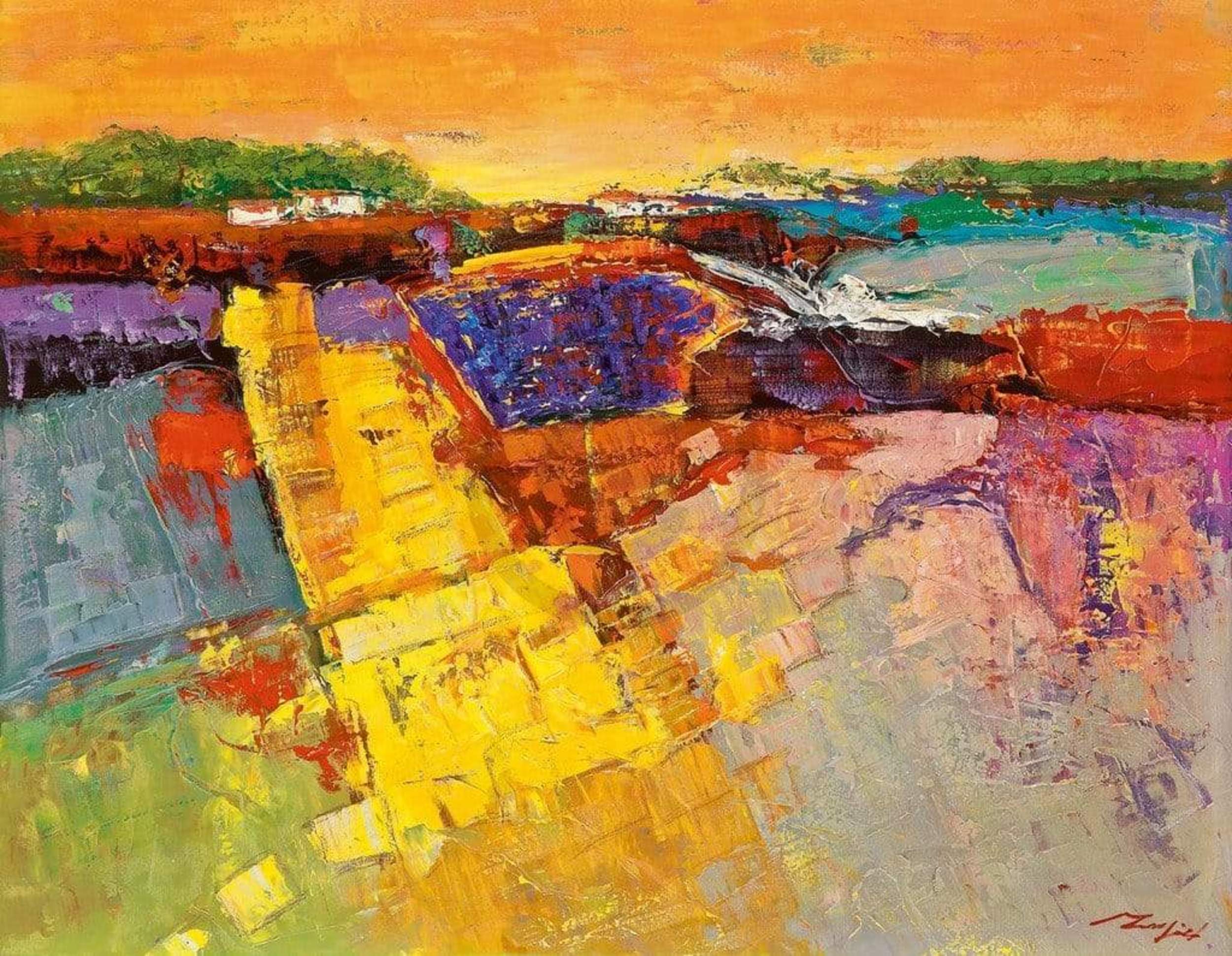 Kunstdruk Madjid - Lavendelfeld 90x70cm 1 Kunstdruk Madjid - Lavendelfeld 90x70cm