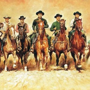 Kunstdruk Renato Casaro - The magnificent Seven 138x85cm