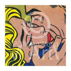 Kunstdruk Roy Lichtenstein - Kiss V 35.5x28cm
