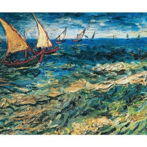 Kunstdruk Vincent Van Gogh - Seascape at Saintes-Maries 80x60cm