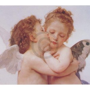 Kunstdruk William Bouguereau - The first Kiss 50x40cm