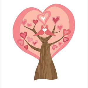 Kunstdruk Valentina Ramos - Tree of Love 60x80cm