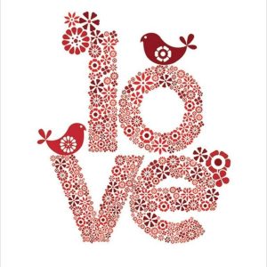 Kunstdruk Valentina Ramos - Red Love 60x80cm
