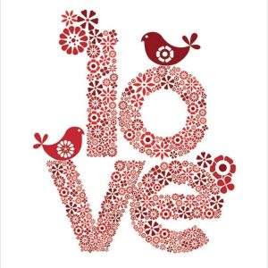 Kunstdruk Valentina Ramos - Red Love 40x50cm
